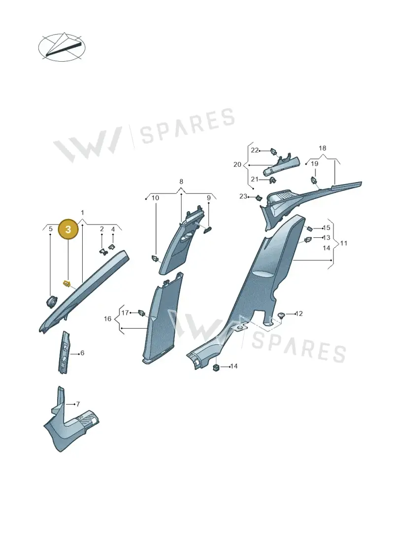 4A0867276C — SEAT Tavascan Cupra (2023-) diagram 20h867065, position 3