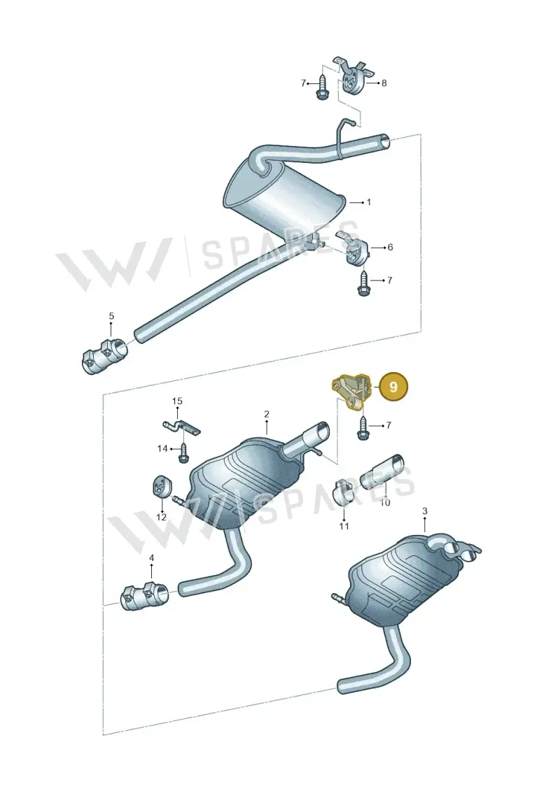 4B0253144K — SEAT Exeo ST Reference (2008-2011) diagram 249253800, position 9