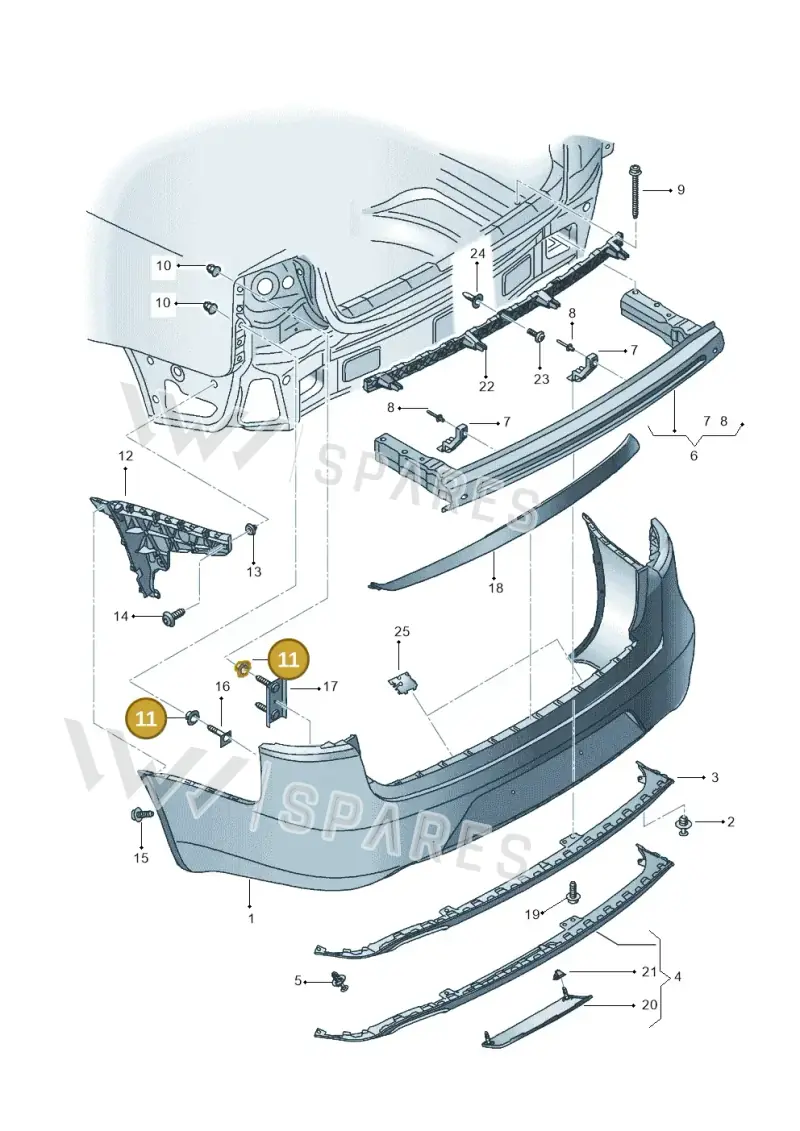 4B0807467A — SEAT Exeo ST Reference (2008-2011) diagram 664807600, position 11