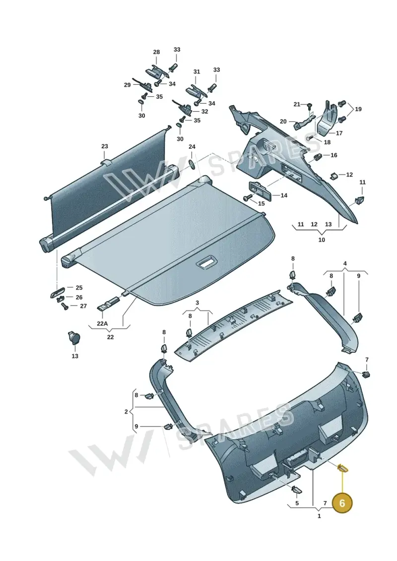 4B0867276A — SEAT Leon style (2019-) diagram 5fn867095, position 6