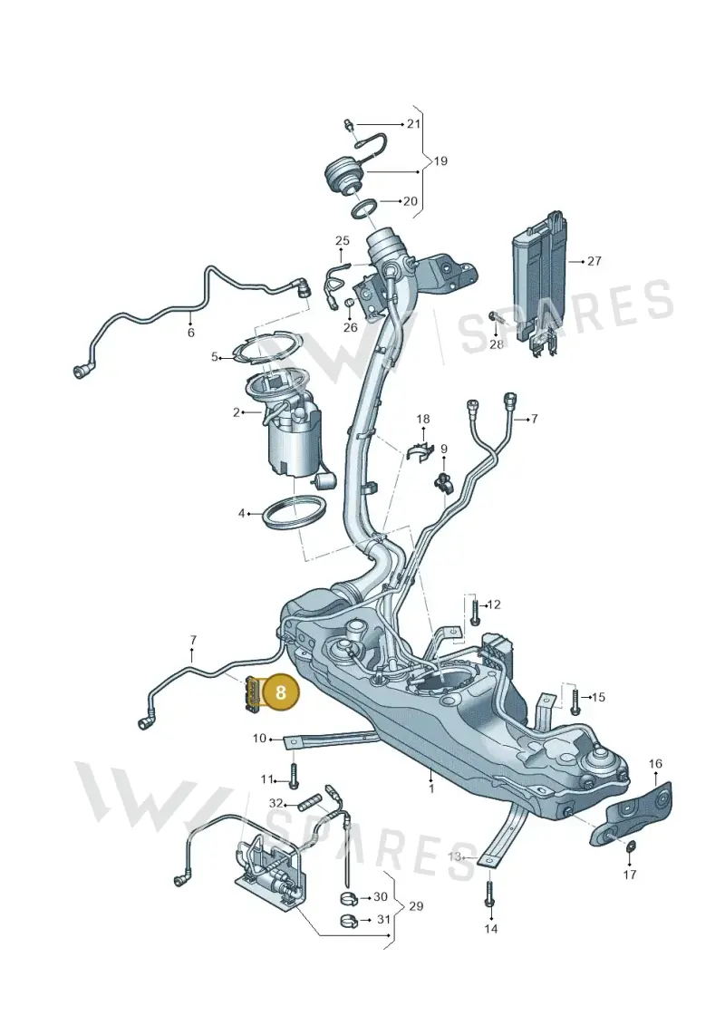 4B3616739 — SEAT Leon style (2019-) diagram 890201033, position 8
