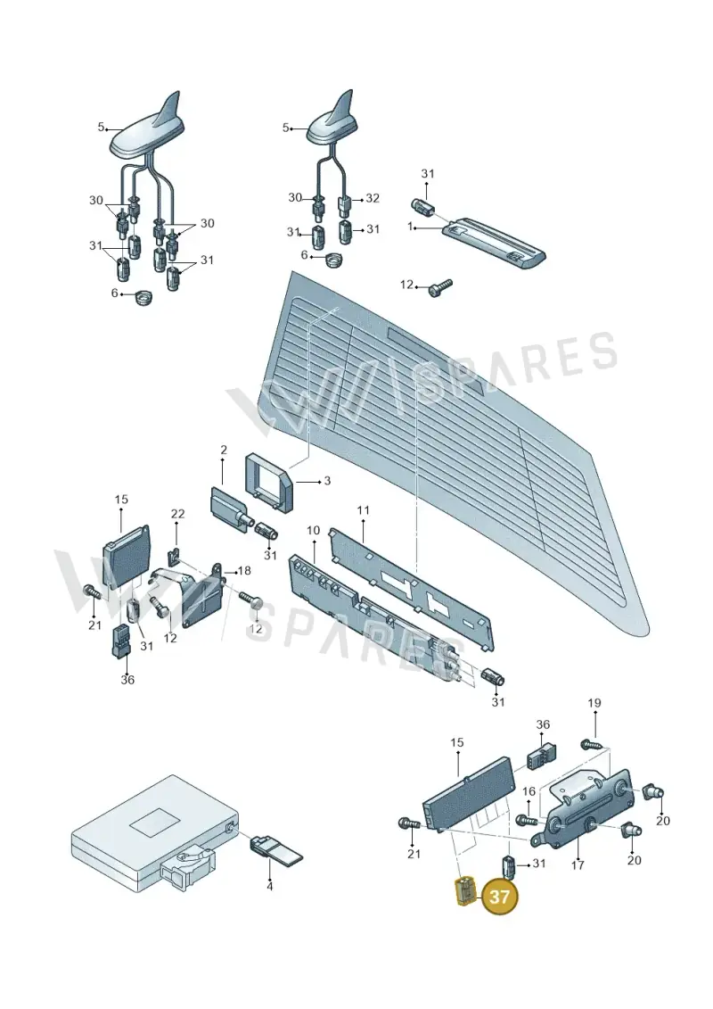 4E0035608K — SEAT Exeo ST Reference (2008-2011) diagram 454035100, position 37
