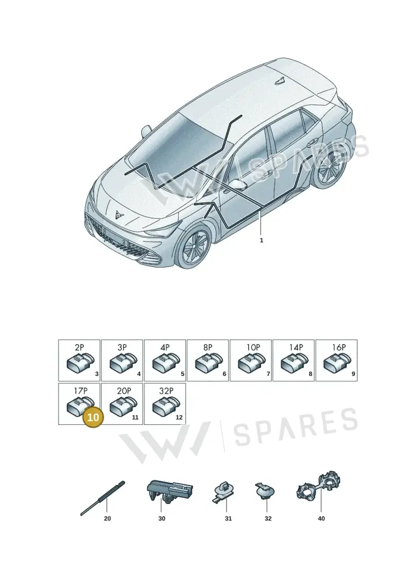 4F0972483A — SEAT EBoost CUPRA (2021-) diagram 10s972000, position 10