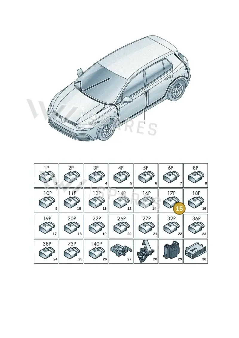 4F0972483D — SEAT Formentor TSI CUPRA (2020-) diagram 5h0971090, position 15