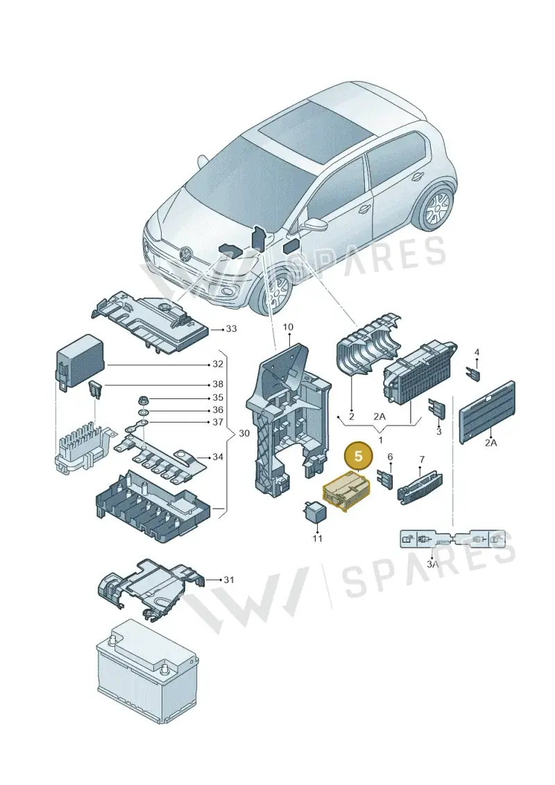 4F1941824 — SEAT Mii electric (2020-2021) diagram 772000080, position 5