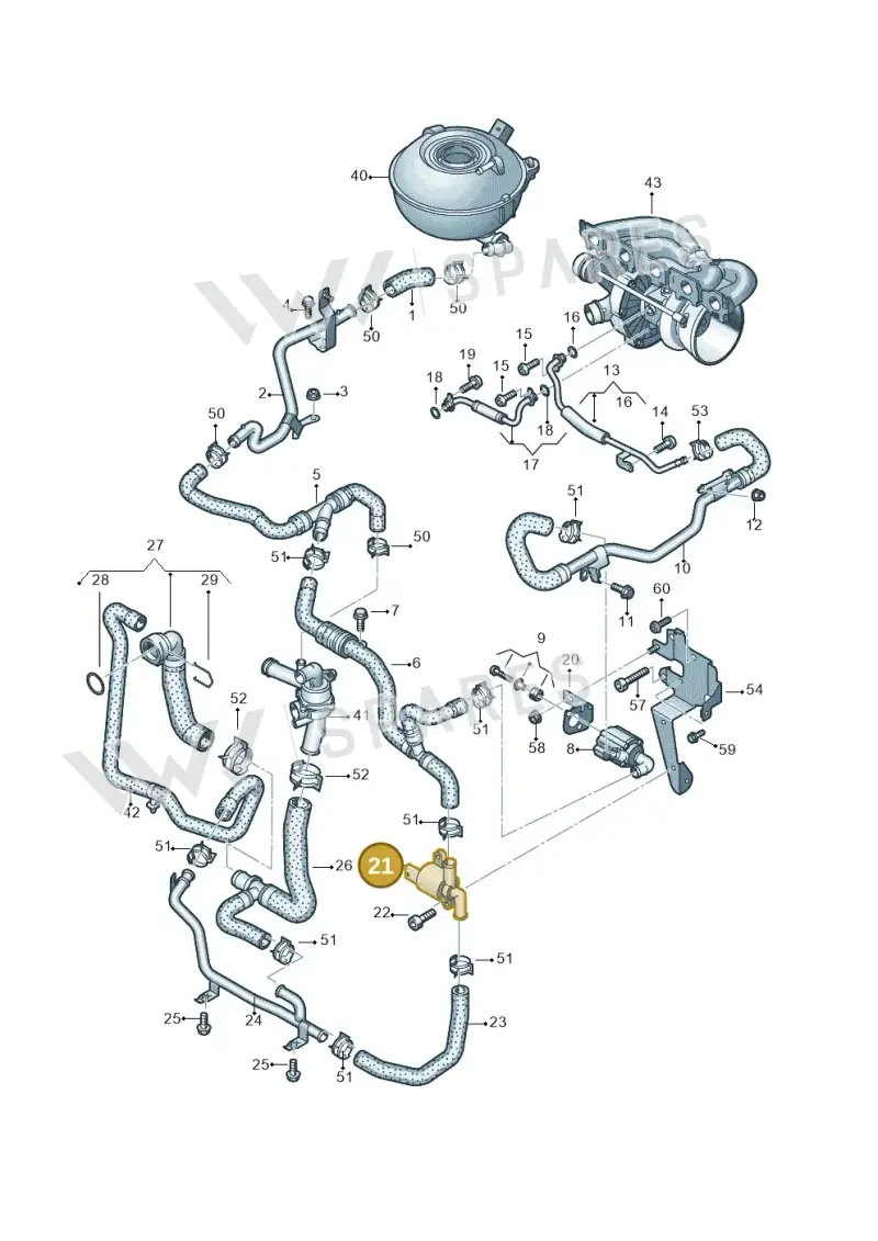 4H0121670A — SEAT Formentor TSI CUPRA (2020-) diagram 898121310, position 21