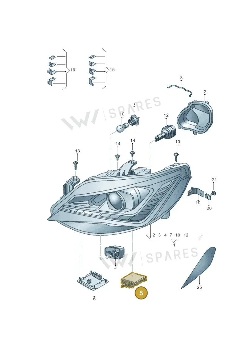4L0907391 — SEAT Ibiza Stylance (2015-) diagram 743941100, position 5