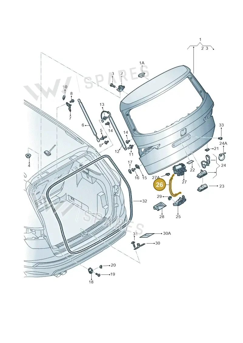 4M0827535C — SEAT Ateca Style (2016-) diagram 893827000, position 26