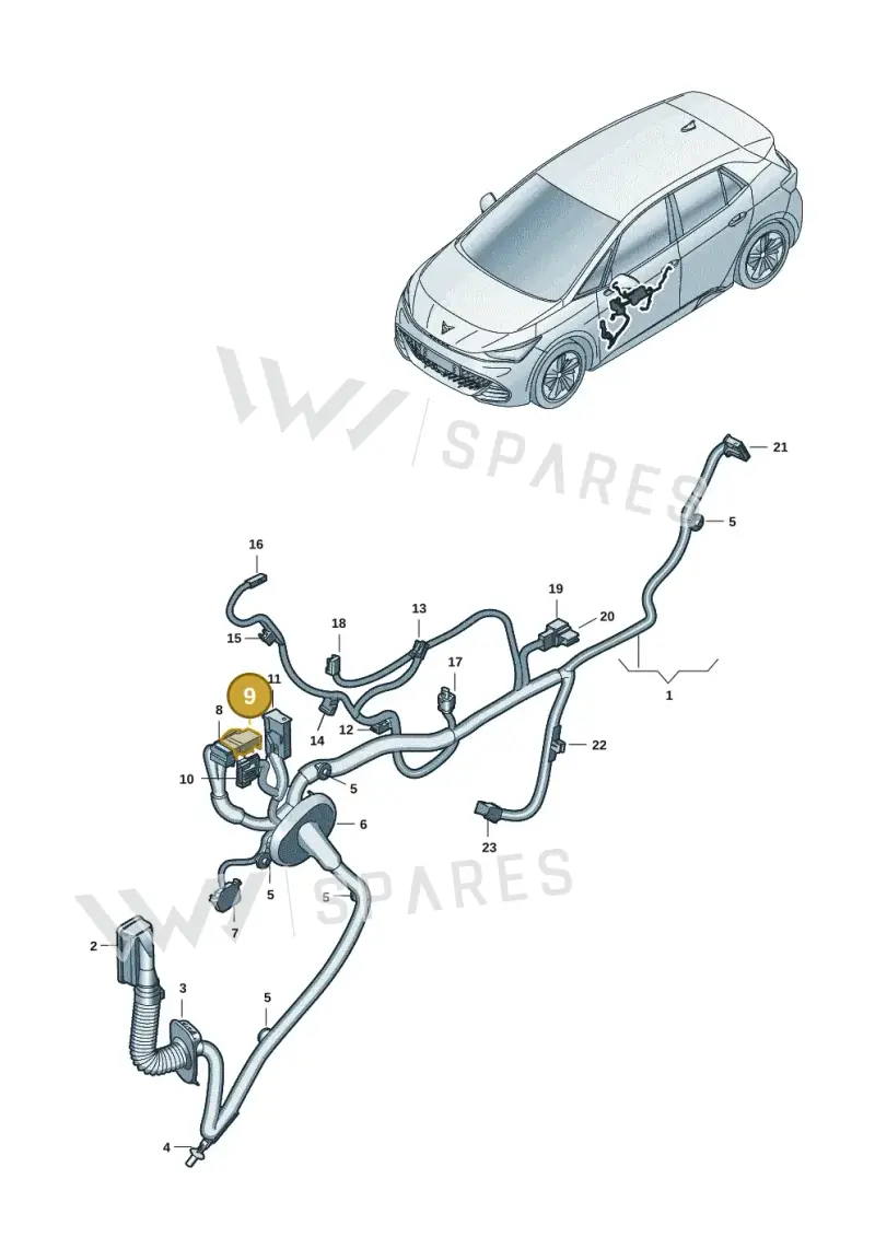 4M0971975 — SEAT EBoost CUPRA (2021-) diagram 10s972033, position 9
