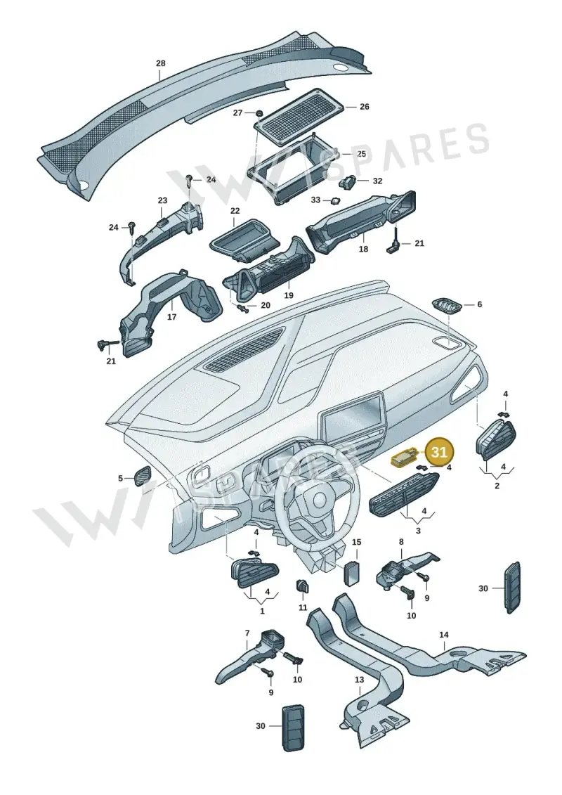 4N0907658A — SEAT EBoost CUPRA (2021-) diagram 10a819300, position 31