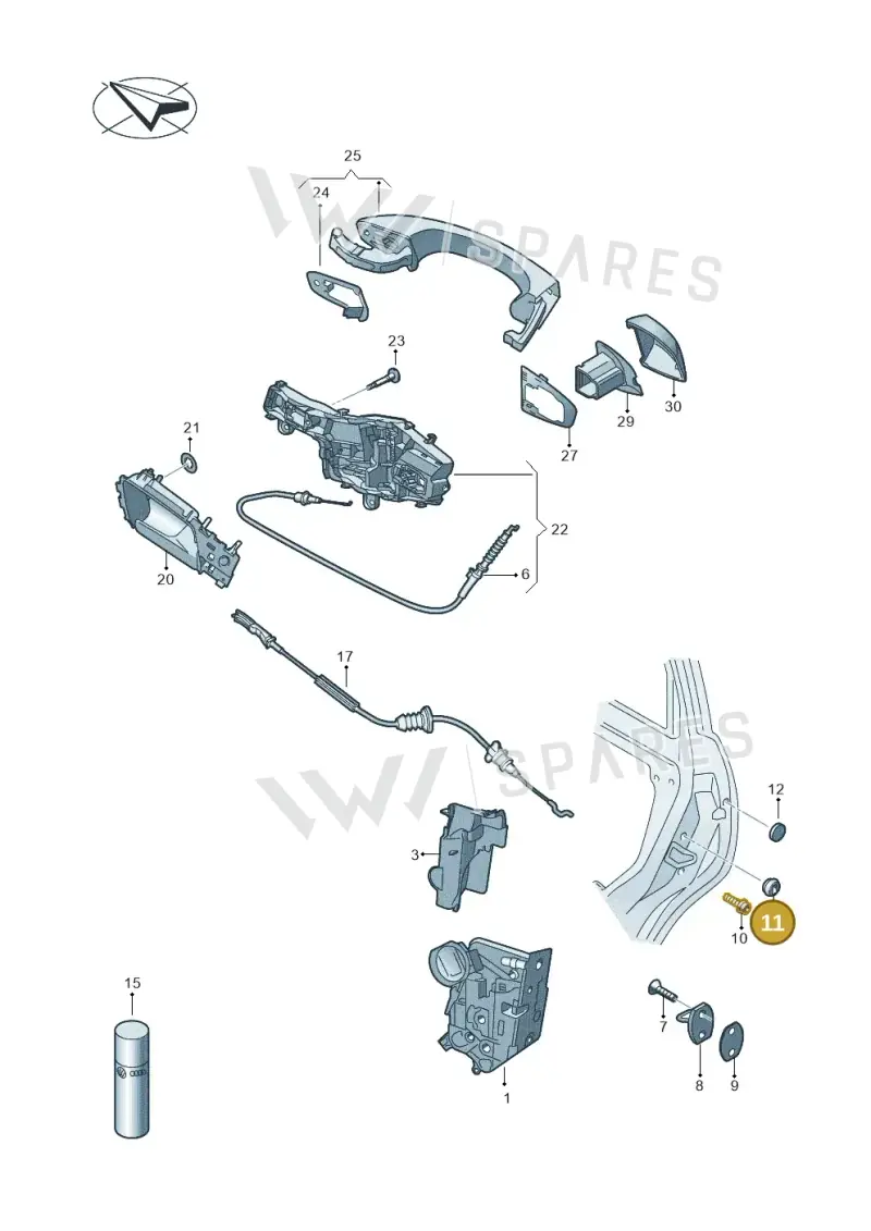 510837111 — SEAT Tarraco FR (2018-2024) diagram 780839000, position 11