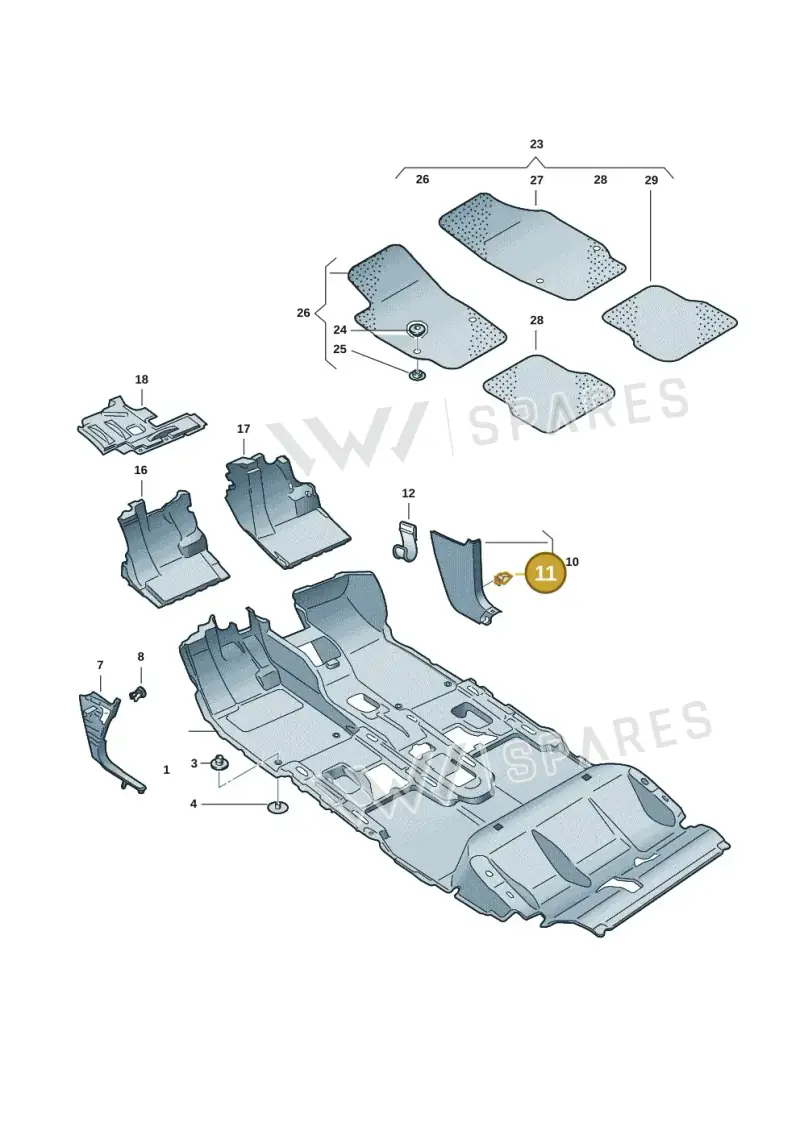 510867276A — SEAT EBoost CUPRA (2021-) diagram 10a863000, position 11