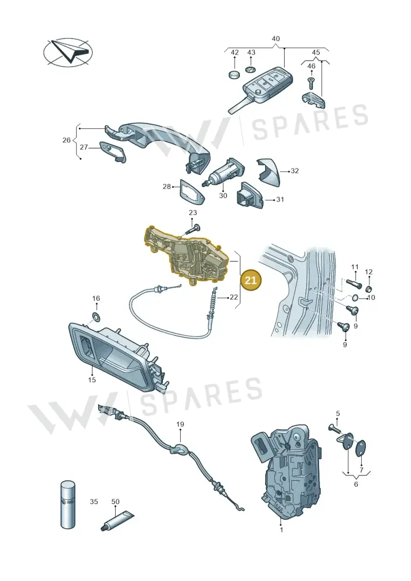 518837812L — SEAT Tarraco FR (2018-2024) diagram 869837000, position 21