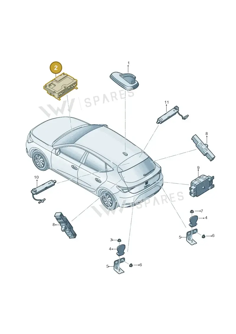 571035283 — SEAT Formentor TSI CUPRA (2020-) diagram 5fn035010, position 2
