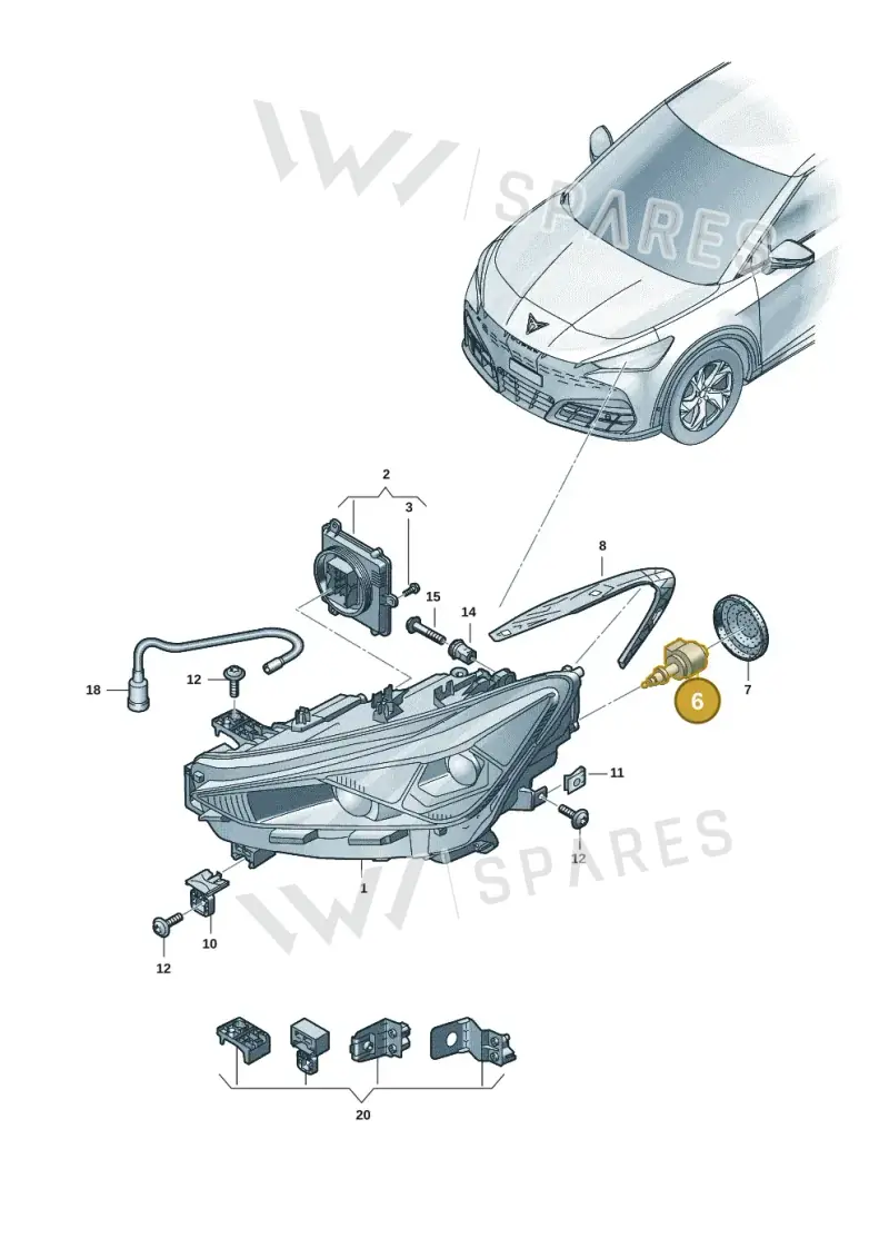 57A941295B — SEAT Tavascan Cupra (2023-) diagram 20h941010, position 6