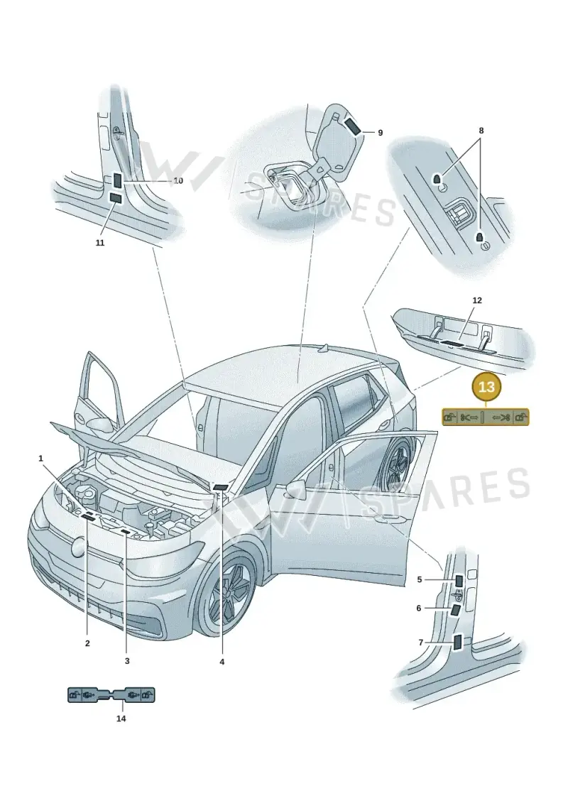 5C6010871 — SEAT EBoost CUPRA (2021-) diagram 10a010000, position 13
