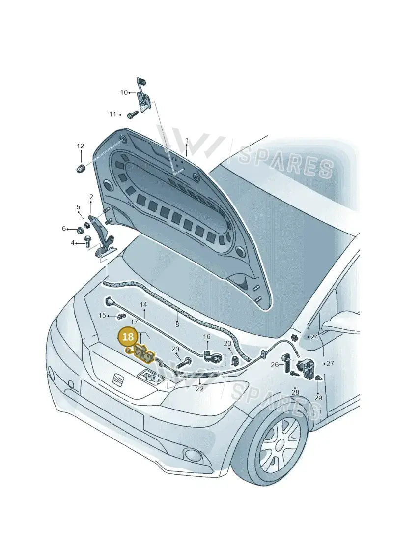 5C6953236B — SEAT Mii electric (2020-2021) diagram 735823000, position 18