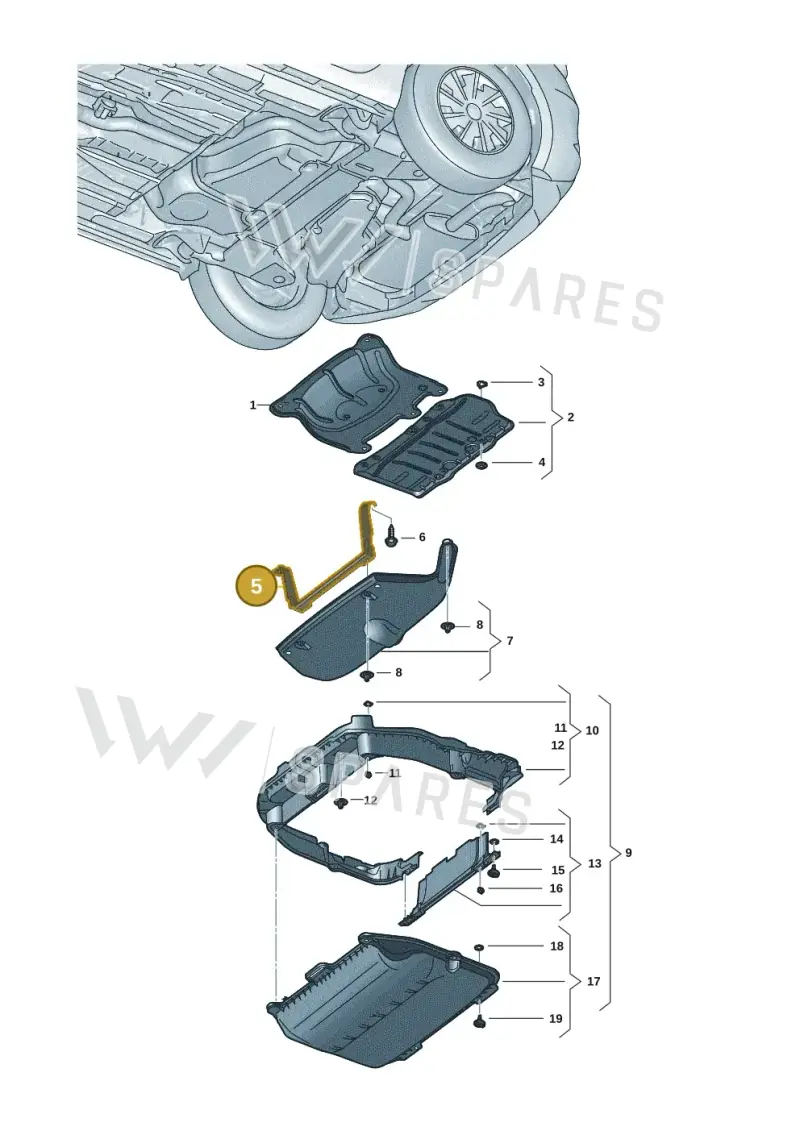 5E0501683A — SEAT Leon style (2019-) diagram 5fn825015, position 5