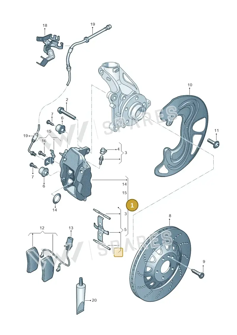 5F0073910B — SEAT Leon ST (2012-) diagram 676615510, position 1