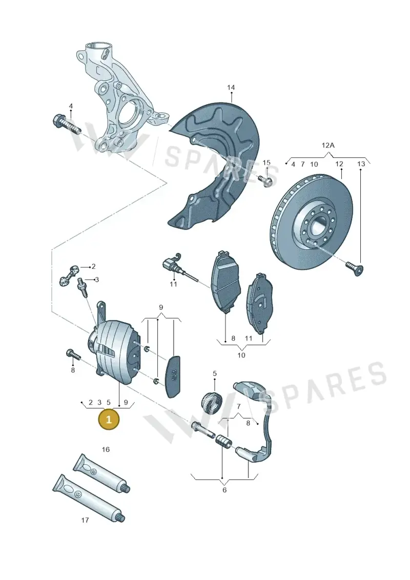 5F0615124A — SEAT Ateca (2016-) diagram 745615500, position 1