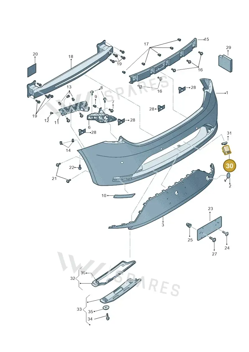 5F0807210 — SEAT Leon ST Stylance (2012-2016) diagram 754807550, position 30