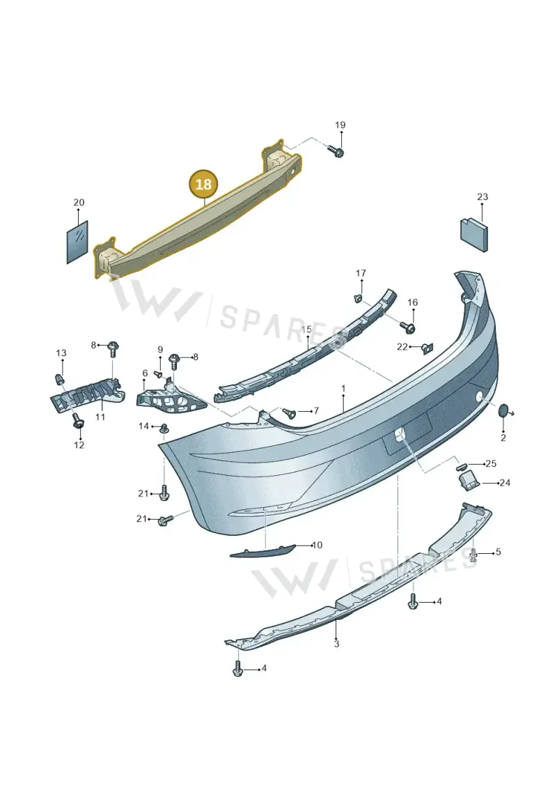 5F0807305 — SEAT Leon ST Stylance (2016-2020) diagram 830807500, position 18