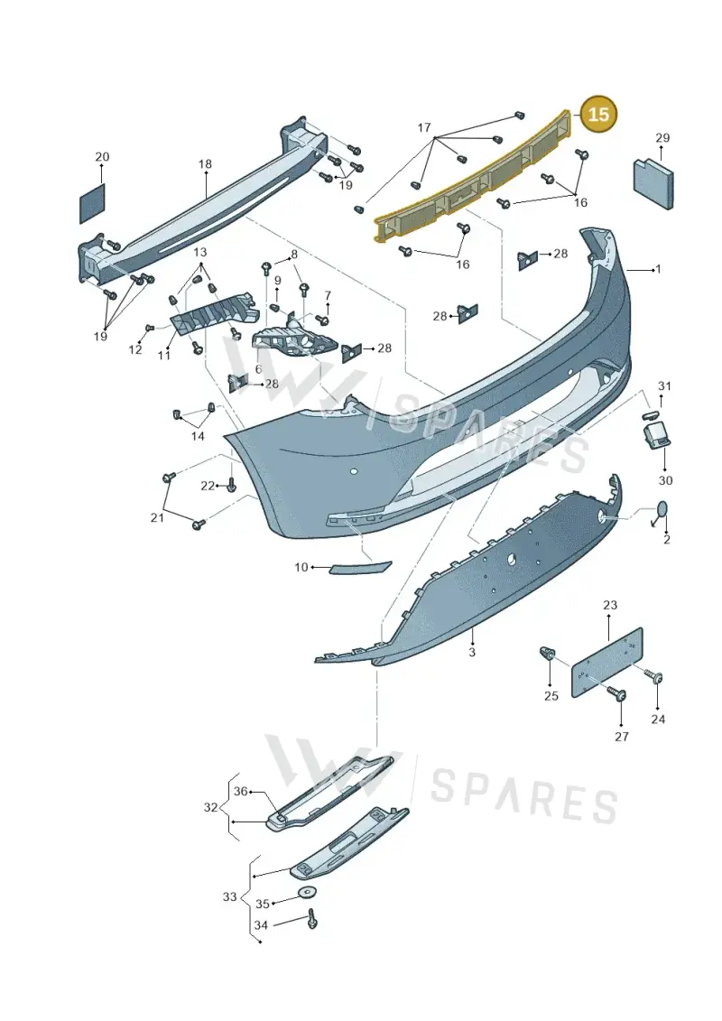 5F0807863 — SEAT Leon ST Stylance (2012-2016) diagram 754807550, position 15