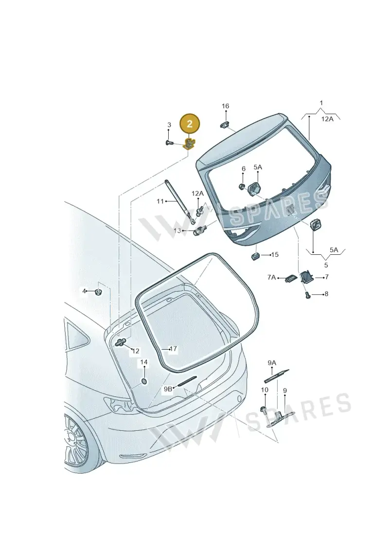 5F0827301 — SEAT Leon ST Stylance (2016-2020) diagram 754827000, position 2