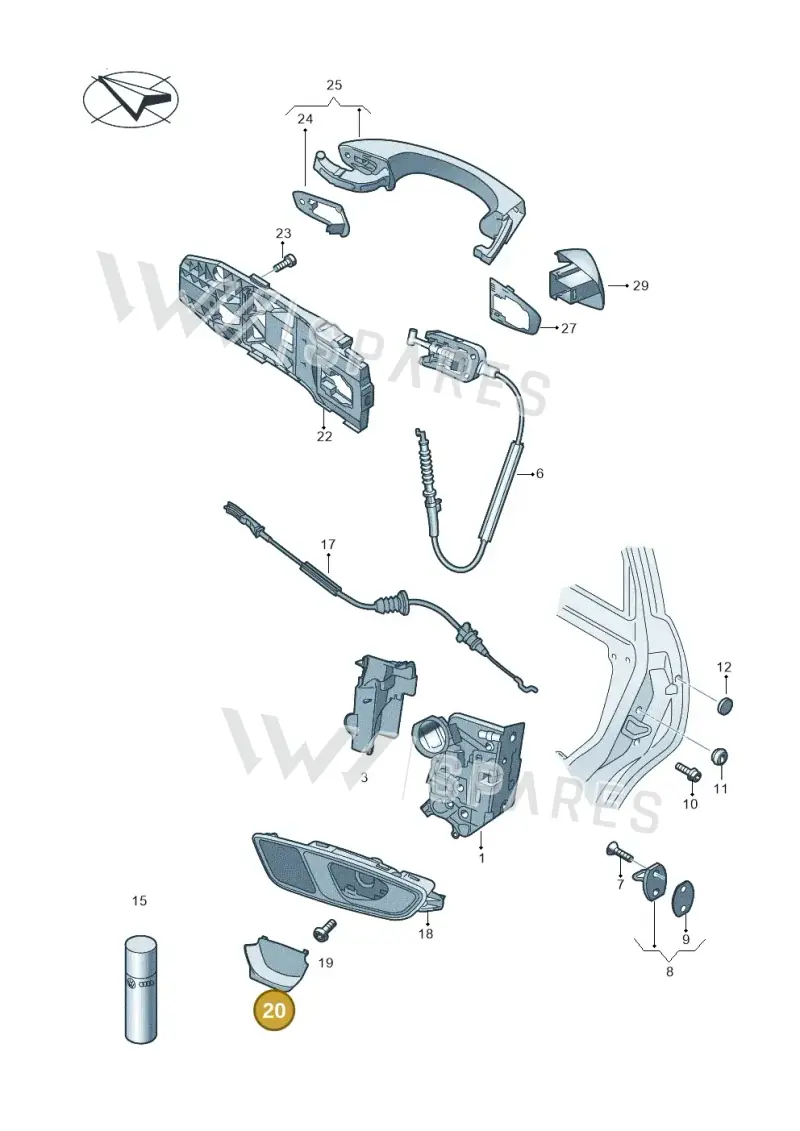5F0837112 — SEAT Leon ST (2016-2020) diagram 754839000, position 20