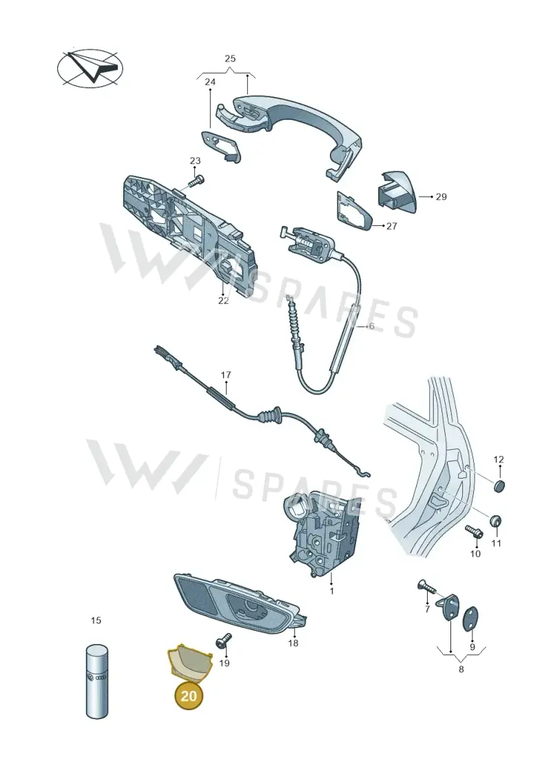 5F0837112 — SEAT Ateca (2016-) diagram 893839000, position 20