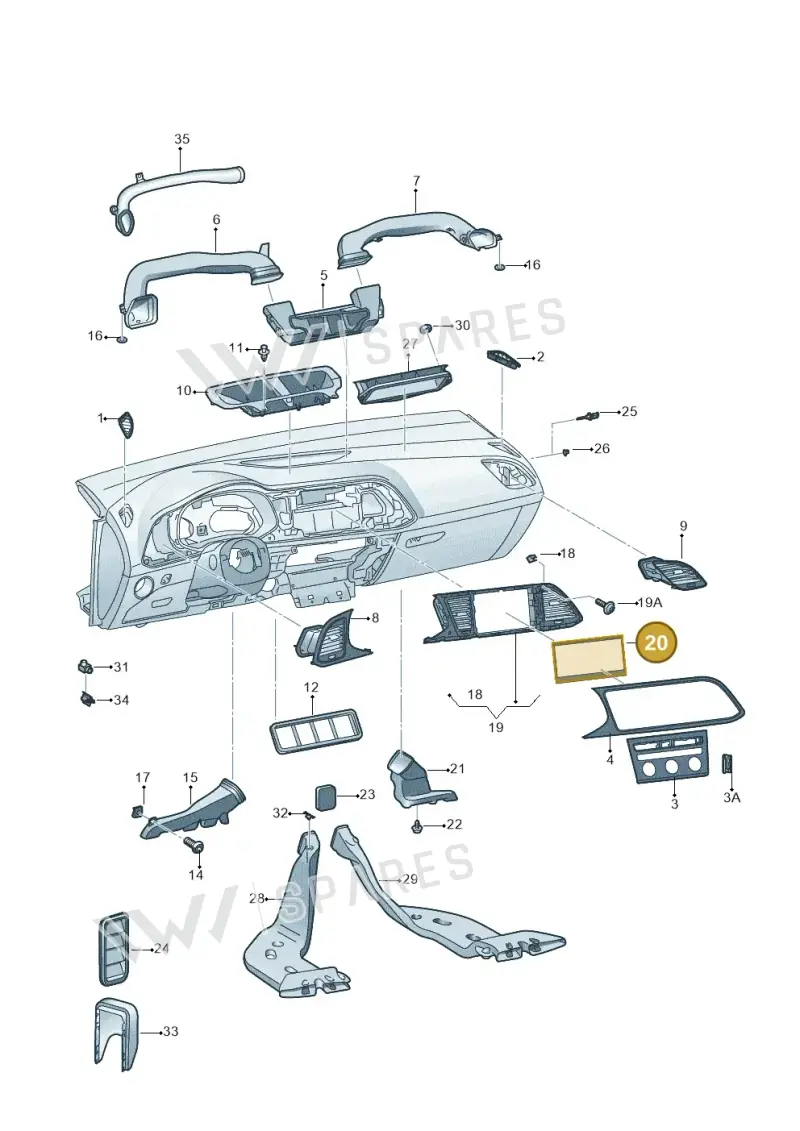 5F08580691QB — SEAT Leon ST (2016-2020) diagram 830819030, position 20