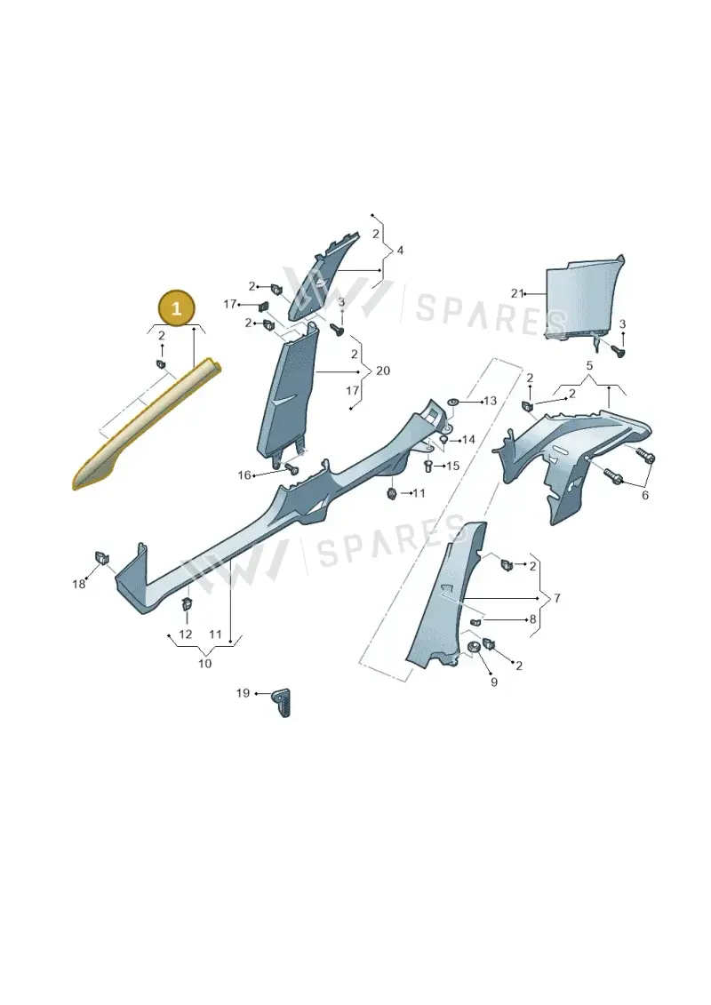 5F0867234GY20 — SEAT Leon ST Stylance (2012-2016) diagram 754867700, position 1