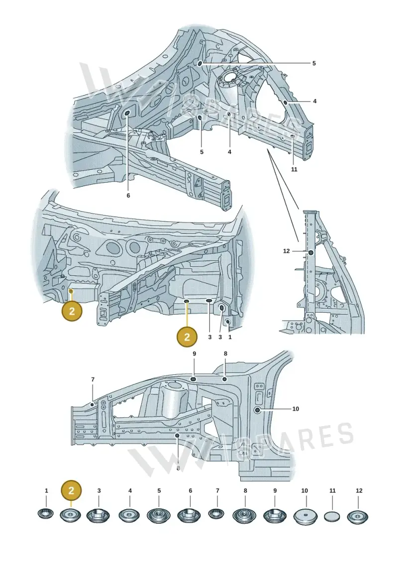 5F0899182 — Audi RS e-tron GT (2020-2025) diagram 4j1803340, position 2