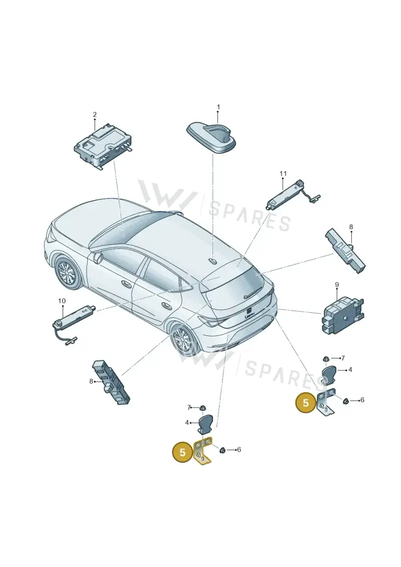 5F0919909 — SEAT Leon (2019-) diagram 5fn035010, position 5