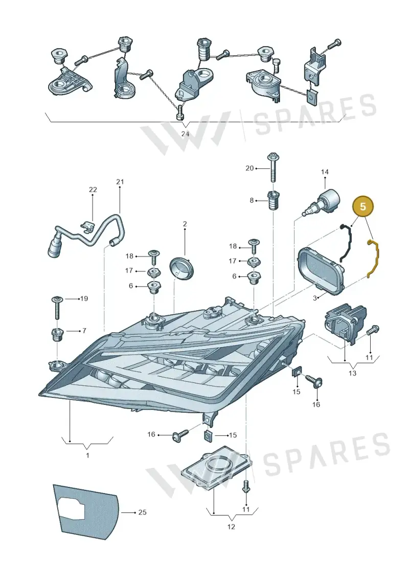 5F0941160 — SEAT Leon ST (2012-) diagram 754941100, position 5