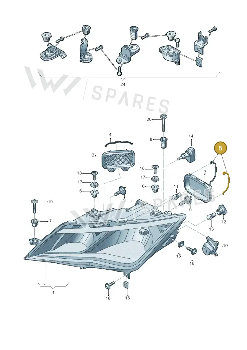 5F0941160 — SEAT Leon ST (2016-2020) diagram 830941000, position 5
