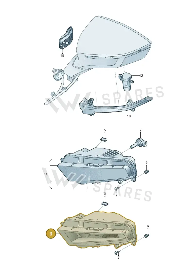 5F0941701C — SEAT Leon style (2019-) diagram 893941900, position 3