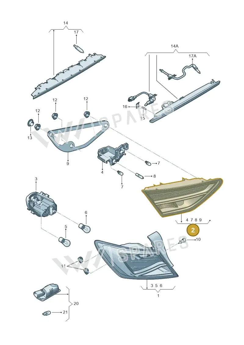 5F0945094F — SEAT Leon ST Stylance (2012-2016) diagram 754945000, position 2