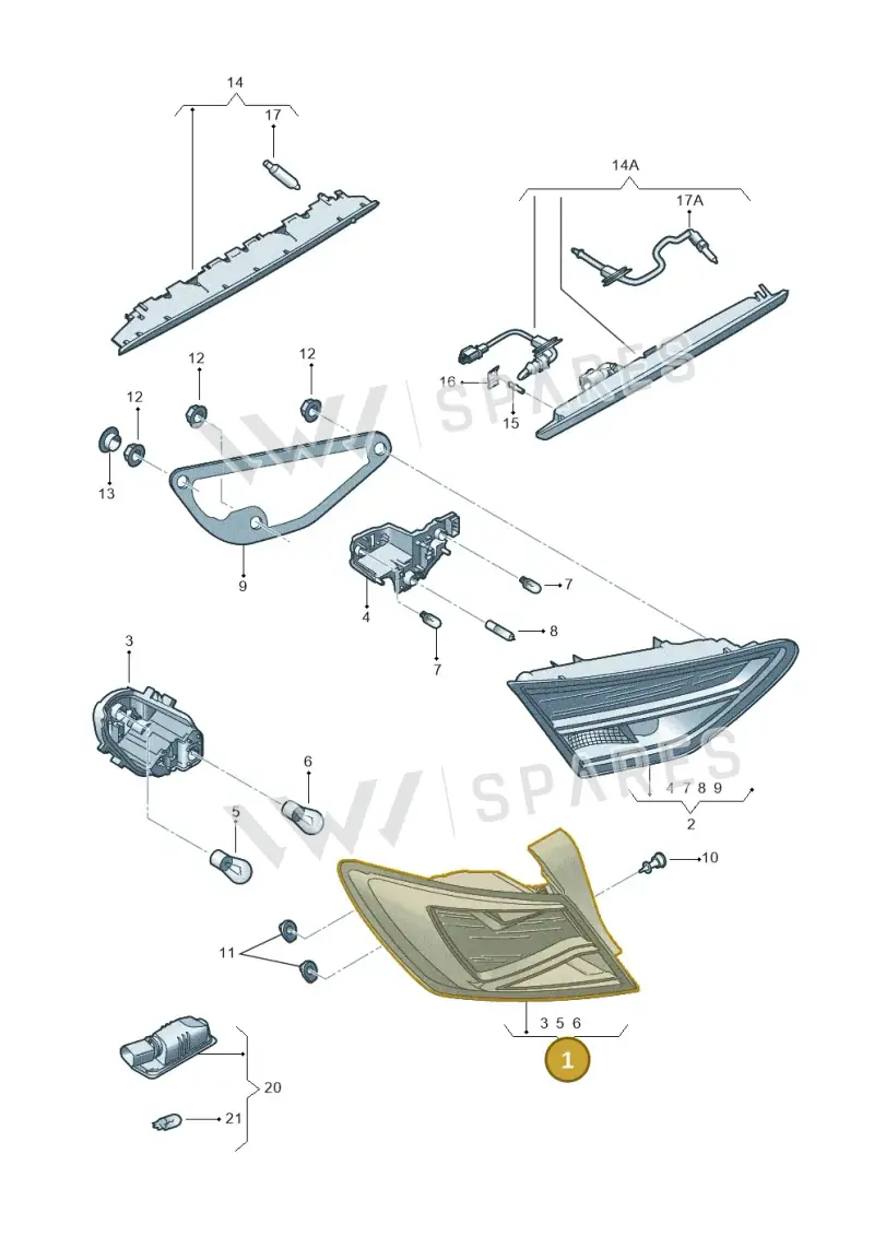 5F0945096D — SEAT Leon ST Stylance (2016-2020) diagram 754945000, position 1