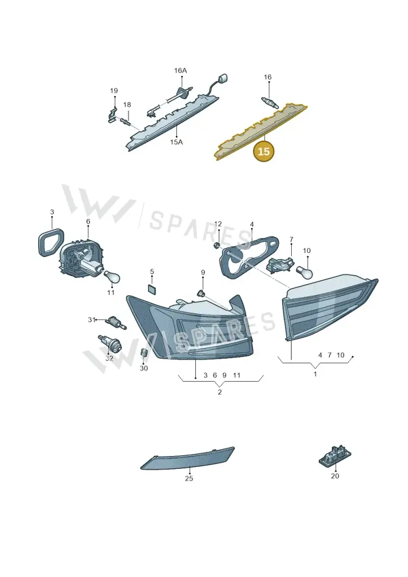 5F0945097H — SEAT Ateca Style (2016-) diagram 893945100, position 15