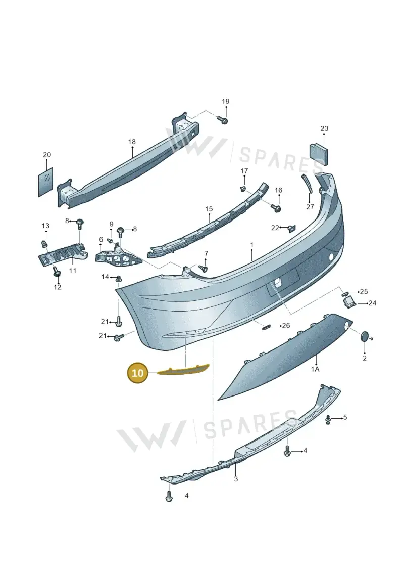 5F0945106H — SEAT Leon ST Stylance (2016-2020) diagram 830807550, position 10