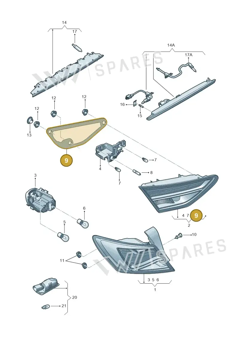 5F0945198 — SEAT Leon ST Stylance (2016-2020) diagram 754945000, position 9