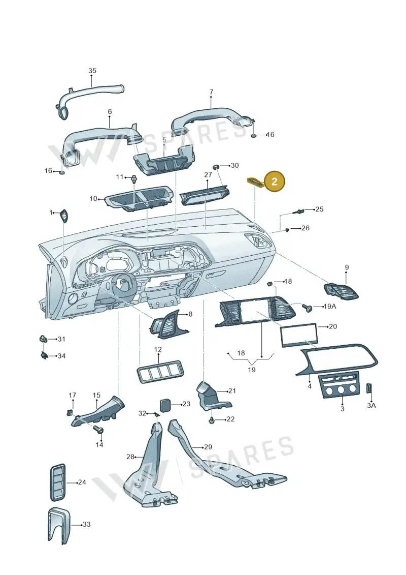5F1819794AVS9 — SEAT Leon ST (2016-2020) diagram 830819030, position 2