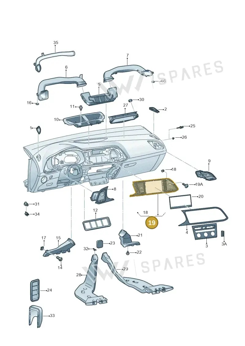 5F18209511QB — SEAT Leon ST (2016-2020) diagram 830819030, position 19
