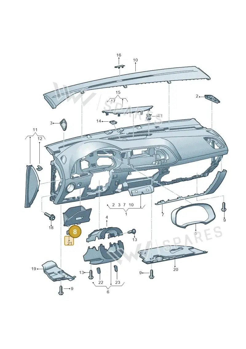 5F1857506AVS9 — SEAT Leon ST (2016-2020) diagram 830857100, position 8