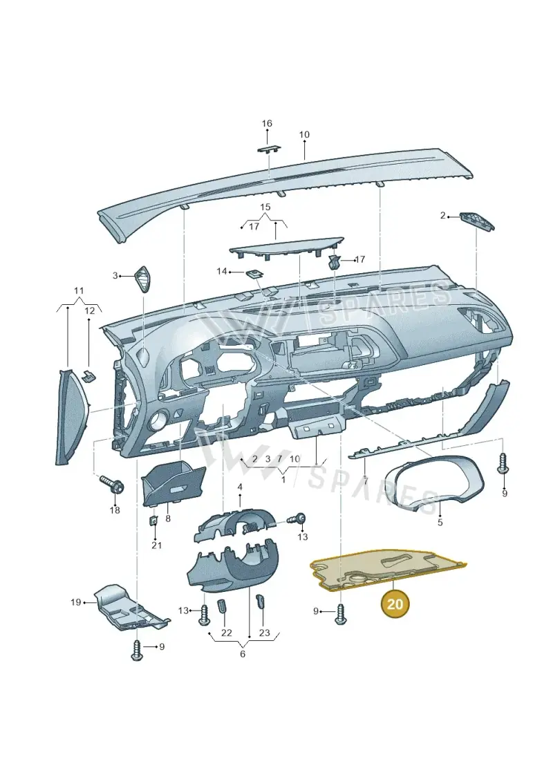 5F1863668AVS9 — SEAT Leon ST (2016-2020) diagram 830857100, position 20