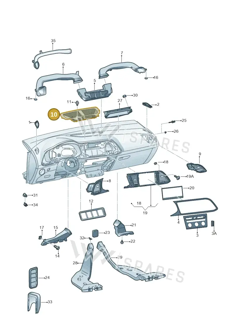 5F2819347A — SEAT Leon ST (2016-2020) diagram 830819030, position 10