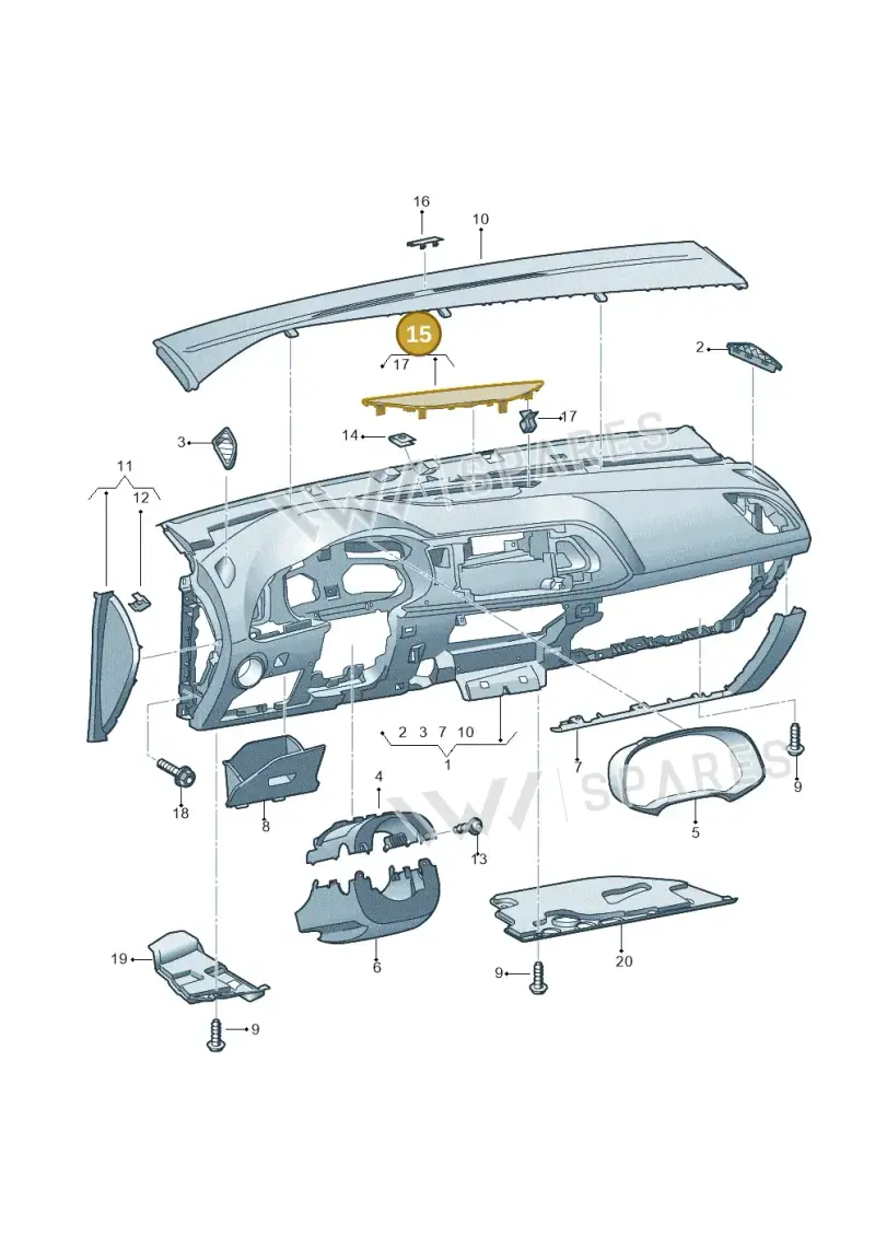 5F2857209UT9 — SEAT Leon ST (2012-) diagram 754857100, position 15