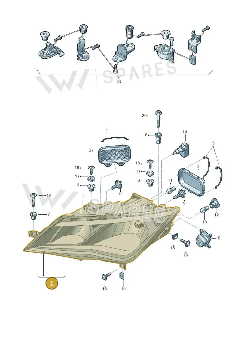 5F2941015A — SEAT Leon ST (2016-2020) diagram 830941000, position 1