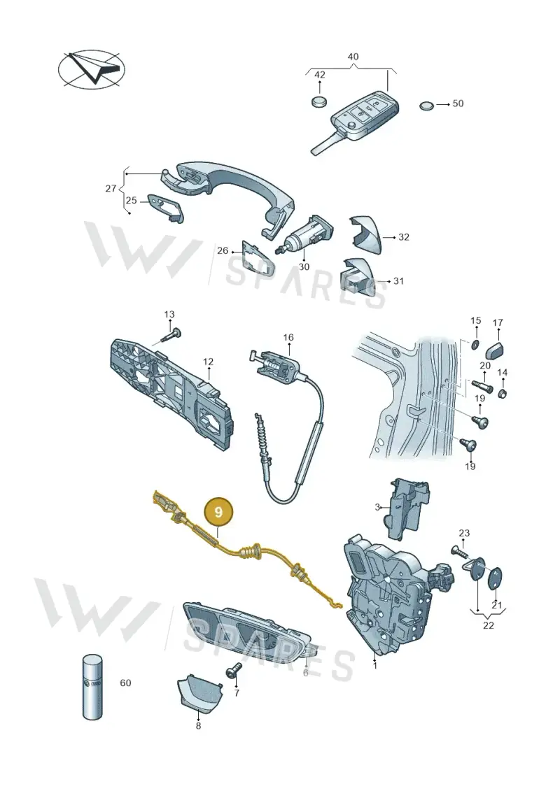 5F3837085A — SEAT Leon ST Stylance (2012-2016) diagram 754837000, position 9